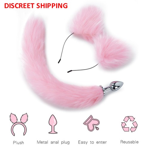 Fox tail butt plug anal - butt,