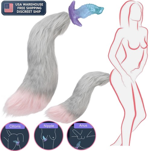 Fox tail butt plug anal - fox,