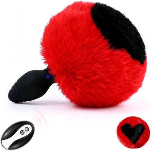 Bunny tail butt plug vibrator - bunny,