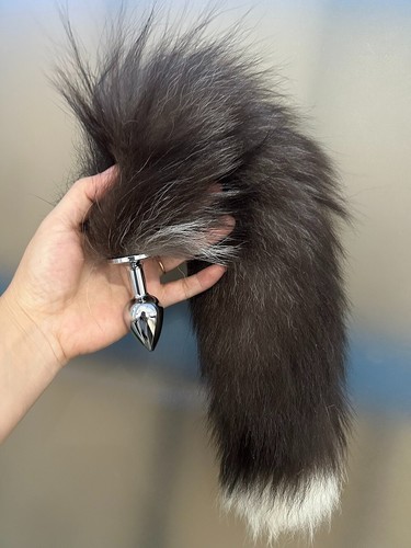 Metal anal butt plug furry - metal,