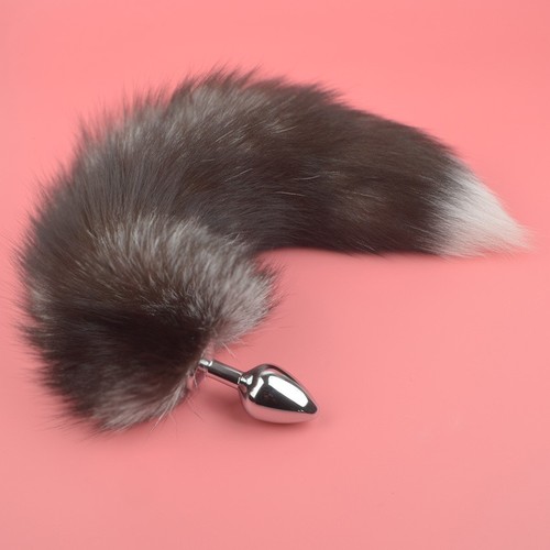 Fox tail with metal anal - tail,