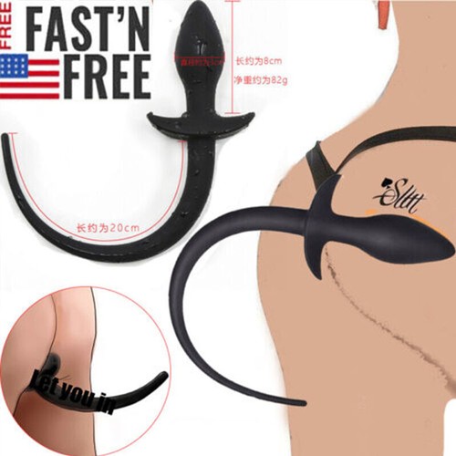 Silicone anal plug tail butt - anal,