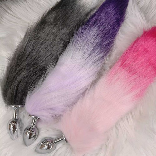 False tail with metal anal - tail,