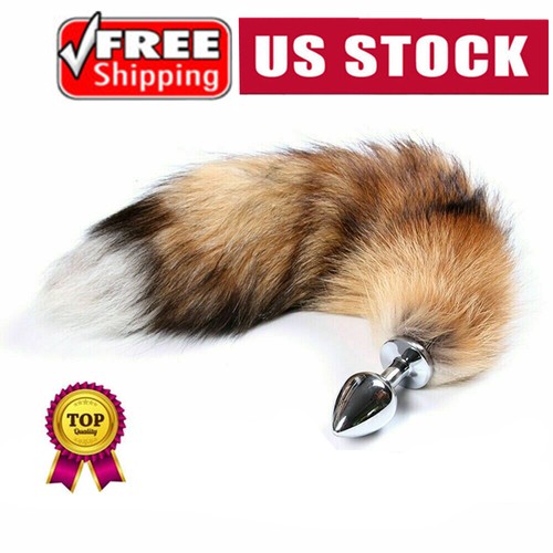 Fox tail with metal - metal, anal-butt