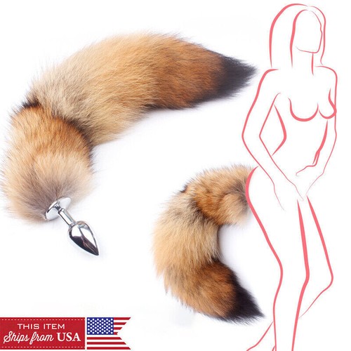Small fox tail butt plug - fox,